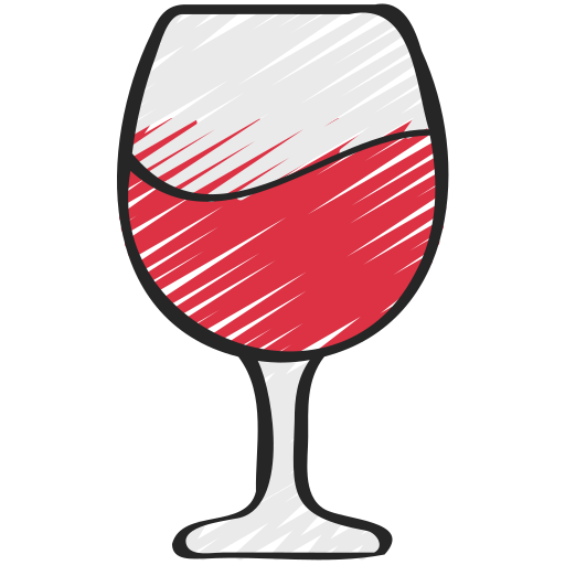 Weinglas mit rotwein